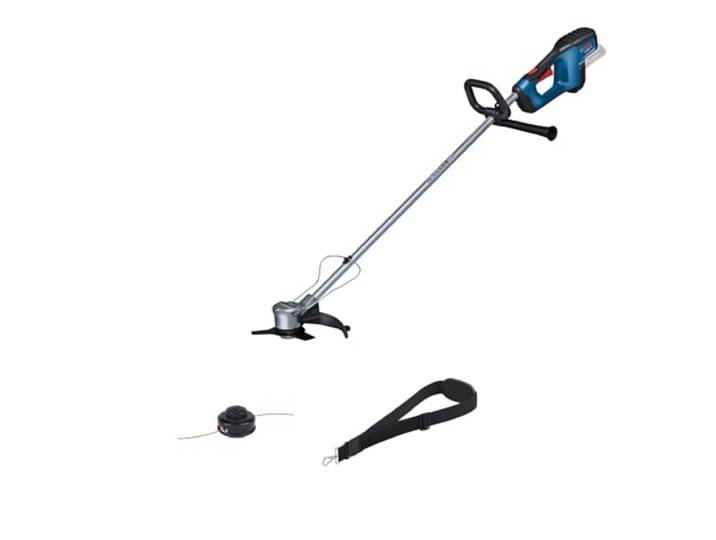 Bosch PRO 18V débroussailleuse sans-fil GFR 18V-23 sans batt./chargeur Moteur Brushless; Ø 23 cm; Inclus: bobine de fil\, bandoulière\, set de lames débroussailleuse et étrier de protection