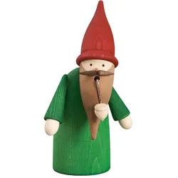 Seiffener Volkskunst Räucherfigur Traditionswichtel grün Größe 16 cm