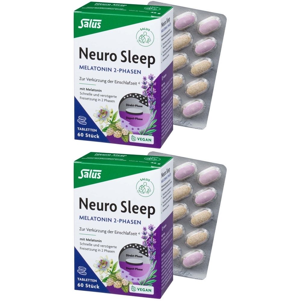 Neuro Sleep Melatonin 2-Phasen Tabletten Salus 2x 2x60 St