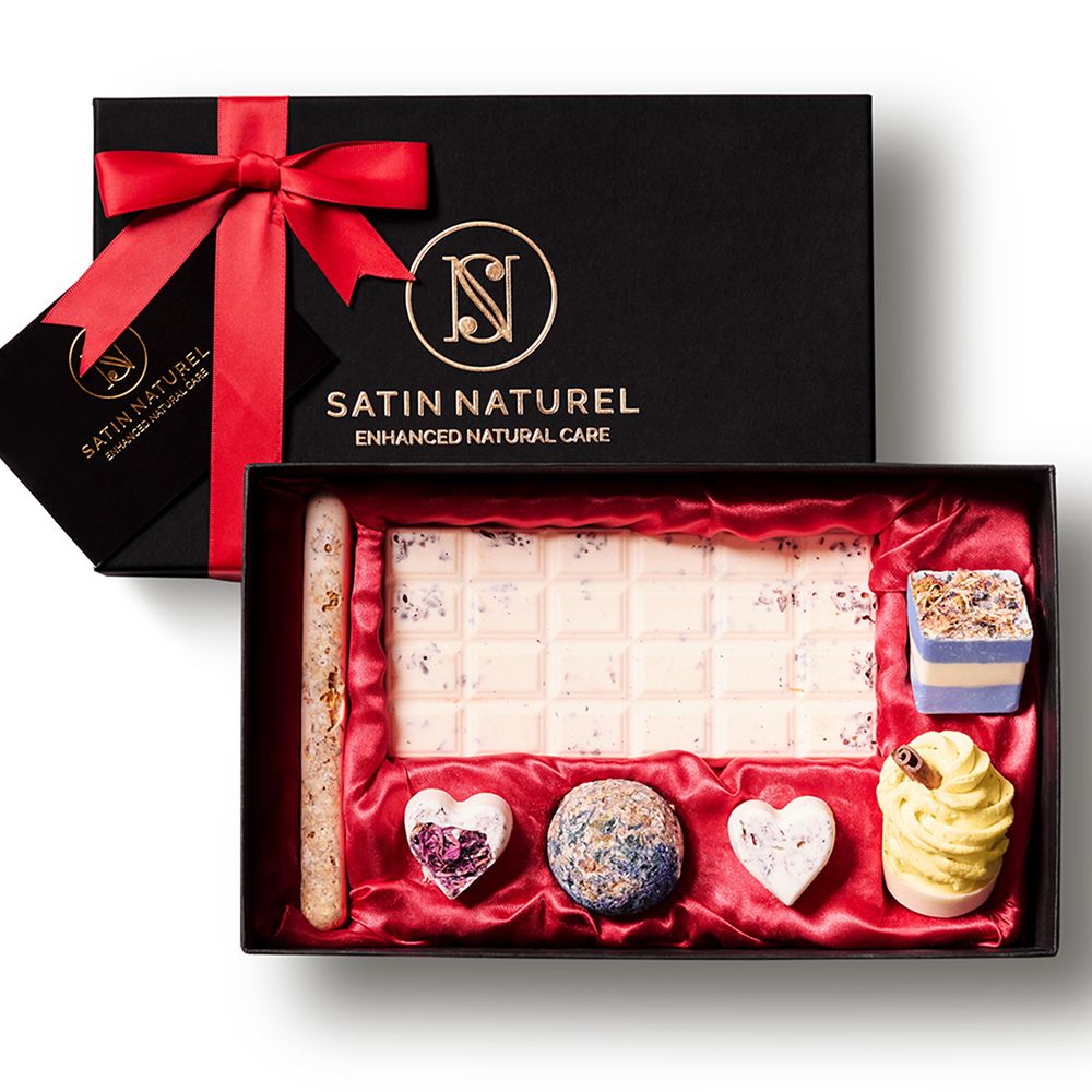 Satin Naturel Bio Badepral.Oasis Geschenkset Frau 345 g Kombipackung