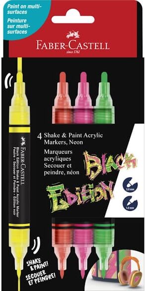 Fiberpenna shake&amp;Paint neon 4/fp