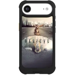 Nivocase Hülle für Apple iPhone Air Stossfeste Handyhülle NIVOmax Case Schwarz Motivation Tiere Tiger (Apple iPhone Air), Smartphone Hülle, Schwarz