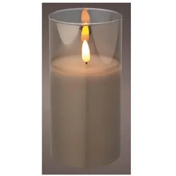 Lumineo, LED Kerzen, LED Kerze Wachs Indoor smokey-grey 15 cm (1x)