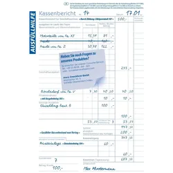 Avery, Formular, Formularbuch Kassenbericht