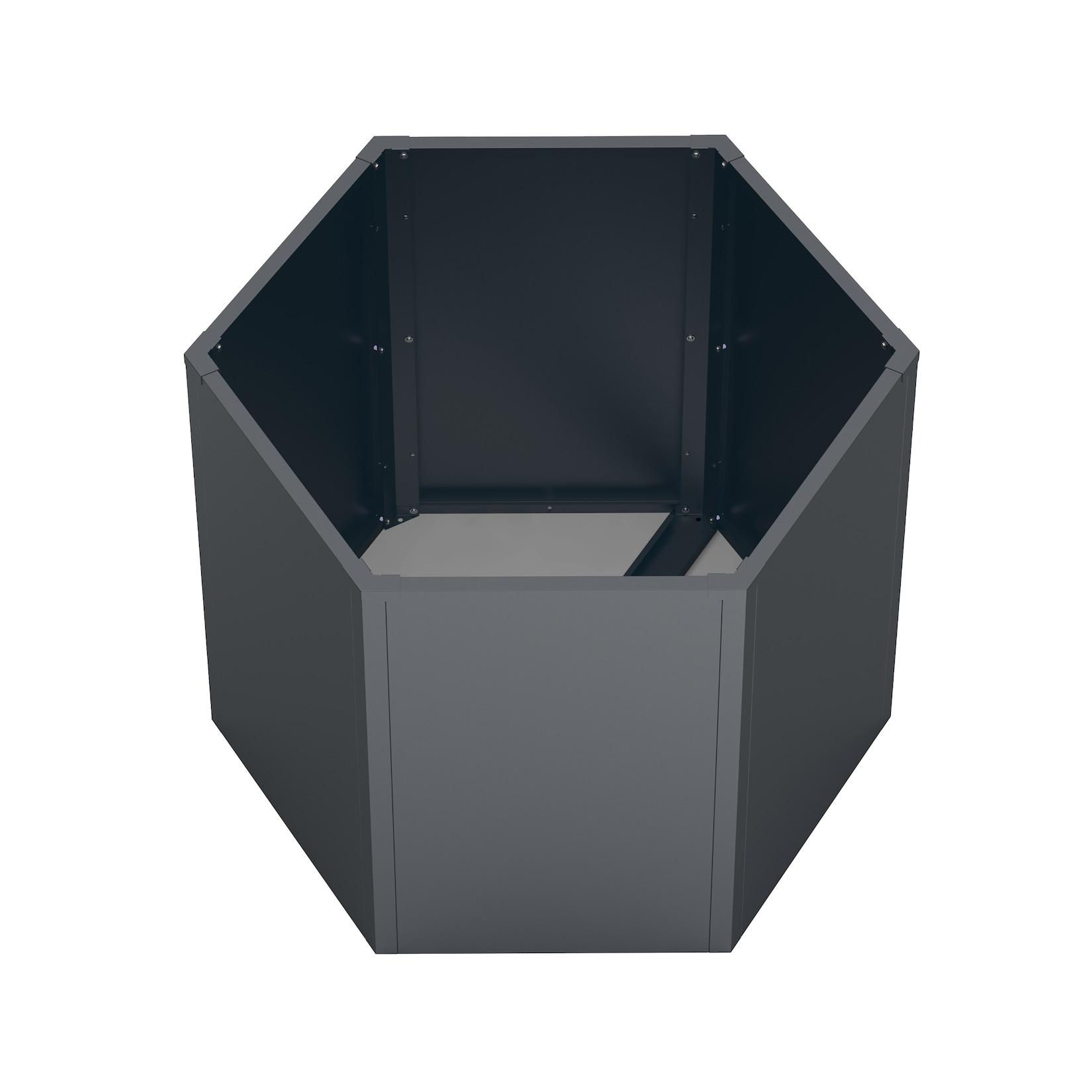 Westmann Metall Hochbeet 6-eckig Varia 77 Anthrazit 100x100x77cm