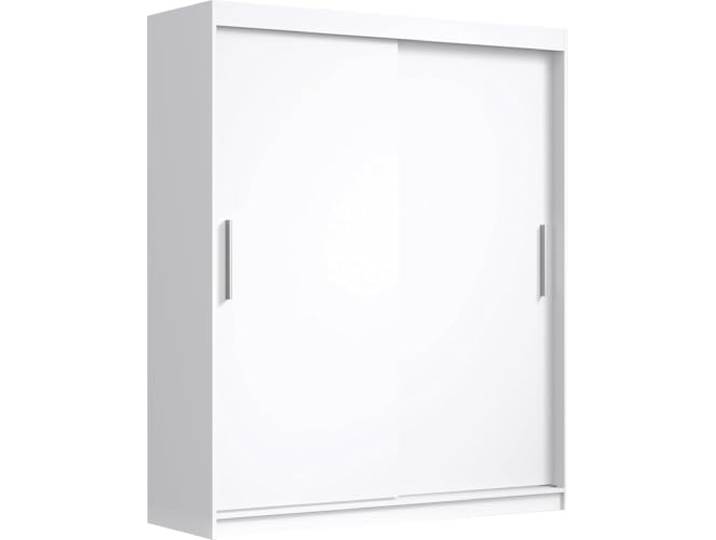 meble masztalerz Schwebetürenschrank mit Spiegel Weiß 180 x 215,5 x 59 cm Kleiderschrank Schlafzimmer, Wohnzimmer Schrank, Schlafzimmerschrank , Garderobenschrank, Möbel für Wohnzimmer