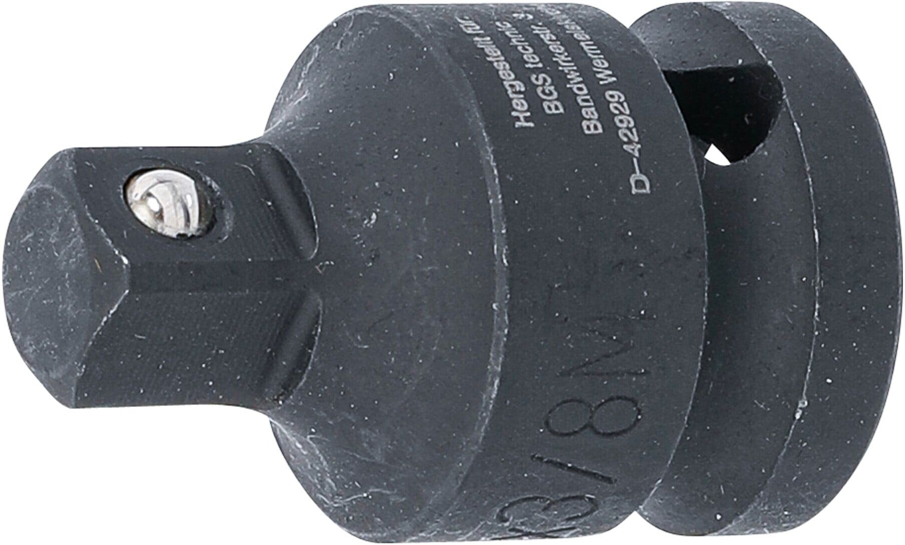 BGS technic Kraft-Steckschlüssel-Adapter Innenvierkant 12,5 mm - Außenvierkant 10 mm aus Stahl mit Adapter für Steckschlüssel, 173)