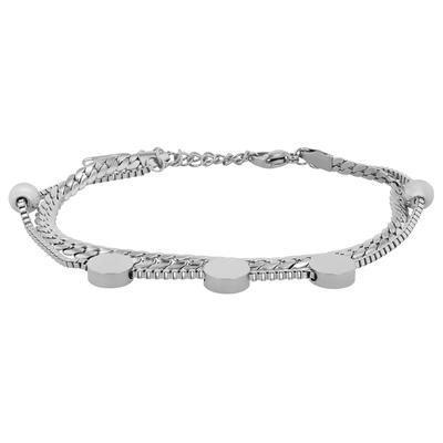 Armband ADELIA´S "Armband aus Edelstahl 18+3 cm", silber, Armbänder, Damen, 21cm, Edelstahl, Armband, Ein Geschenk, das Freude macht