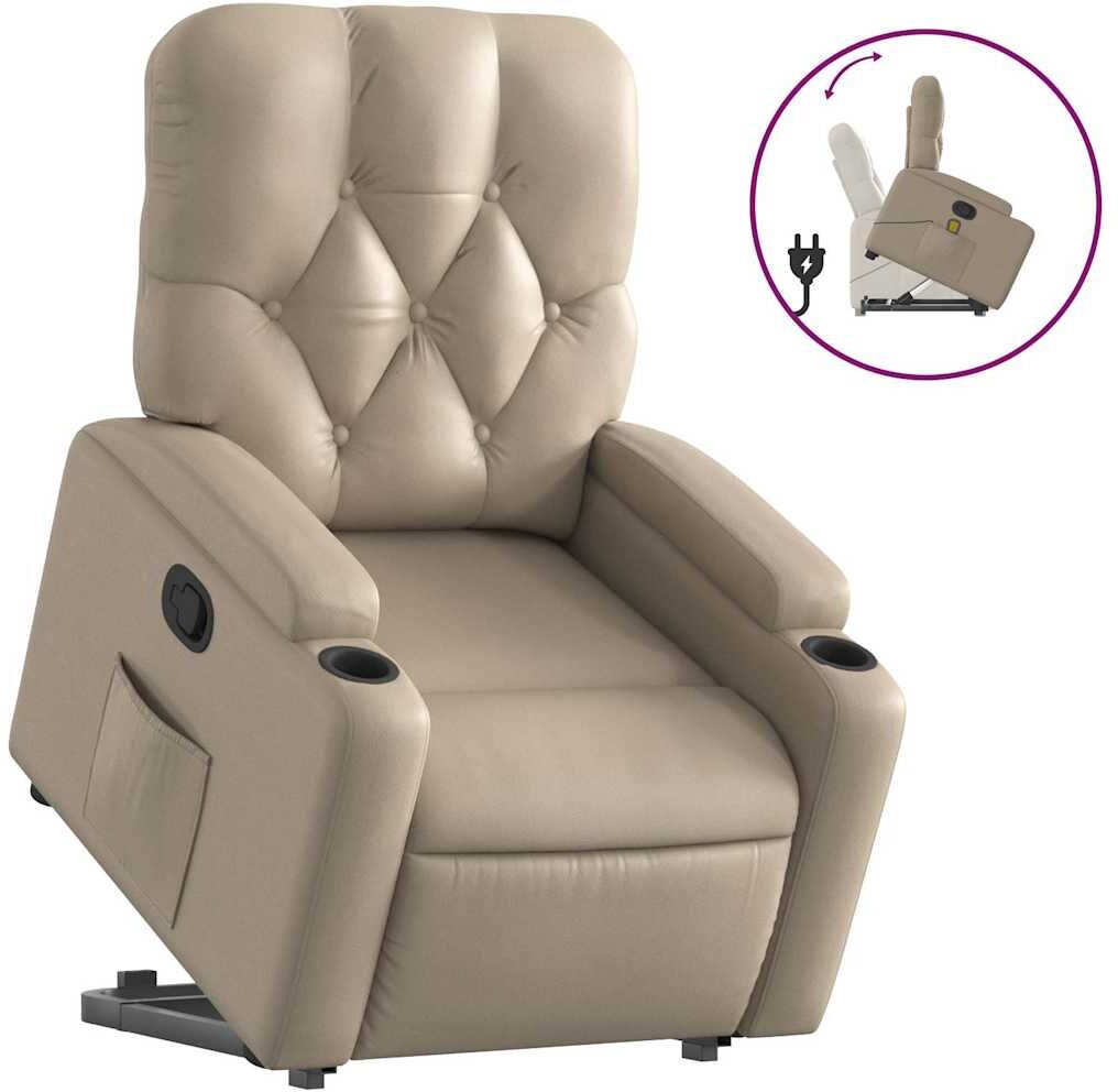 vidaXL Fauteuil inclinable Cappuccino Similicuir