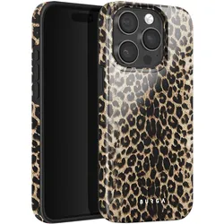 Avizar Player Leopard Case (Apple iPhone 15 Pro), Smartphone Hülle, Braun, Mehrfarbig