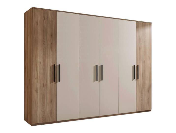Xora Drehtürenschrank, Eiche, Kaschmir, 6 Fächer, 300.5x228x60 cm, Beimöbel erhältlich, in verschiedenen Größen erhältlich, Schlafzimmer, Kleiderschränke, Drehtürenschränke