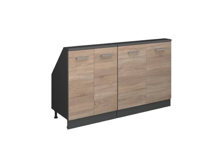 Vicco Küchenschrank für Dachschrägen R-Line, Sonoma, 140 cm