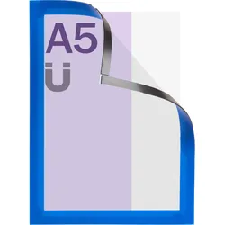 Magnetrahmen A5, magnetisch blau, Hart-PVC