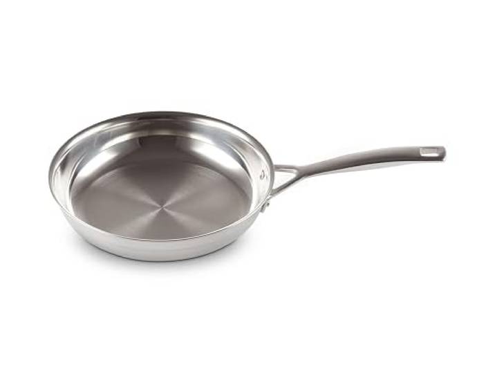 LE CREUSET Unbeschichtete Bratpfanne aus 3-ply Edelstahl, Ø 24 cm, 96200224001100