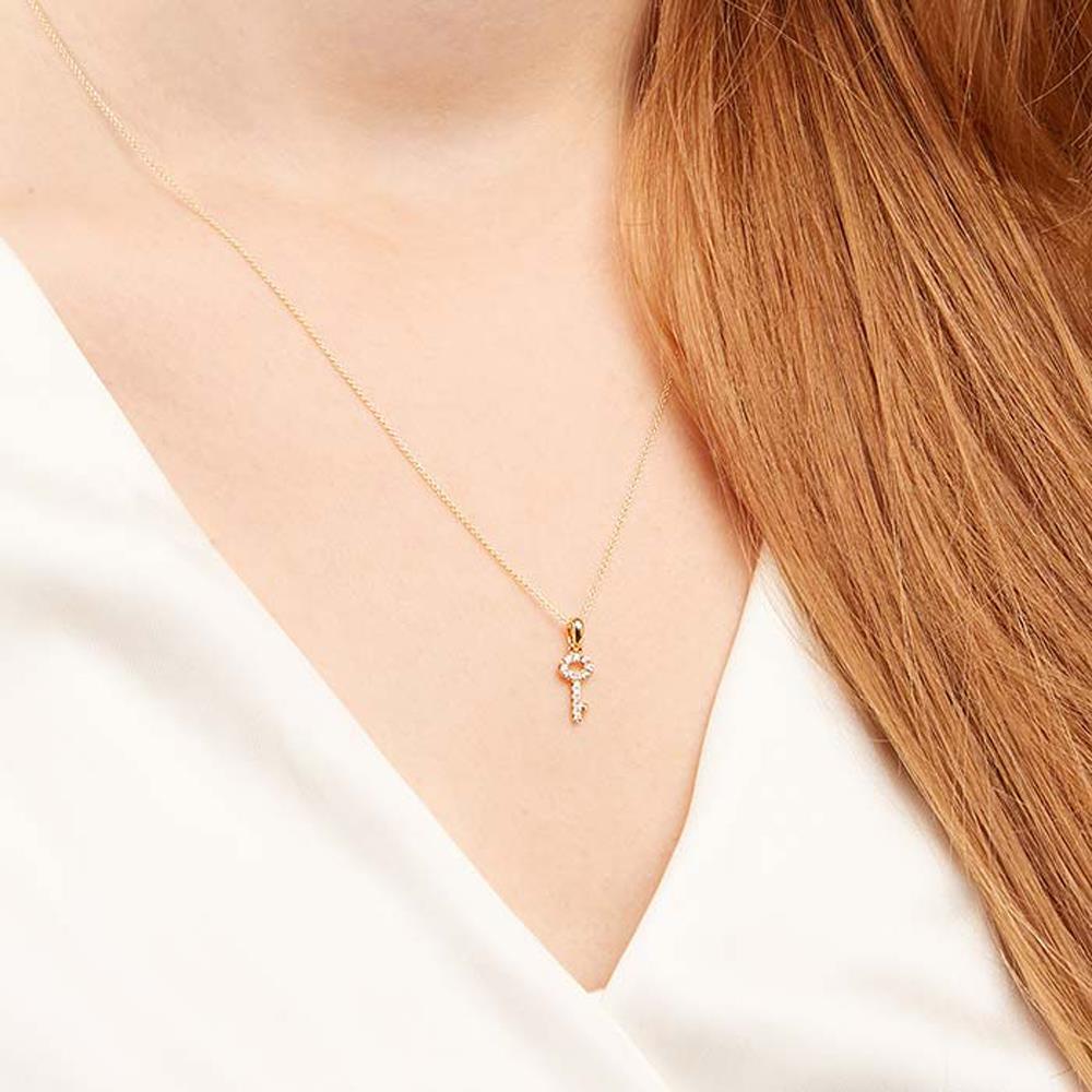 Brilladia 750er Goldkette Schlüssel mit Diamanten gold