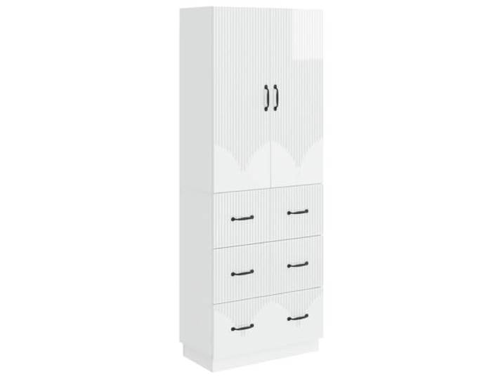 Set mit 2 Schränken, 66 x 34,5 x 87 cm, Holz, Verbundwerkstoff, weiß Verstellbare Einlegeböden, Schiebetüren, Schiebetüren, für Wohnzimmer oder Büro, Reinigung mit feuchtem Tuch