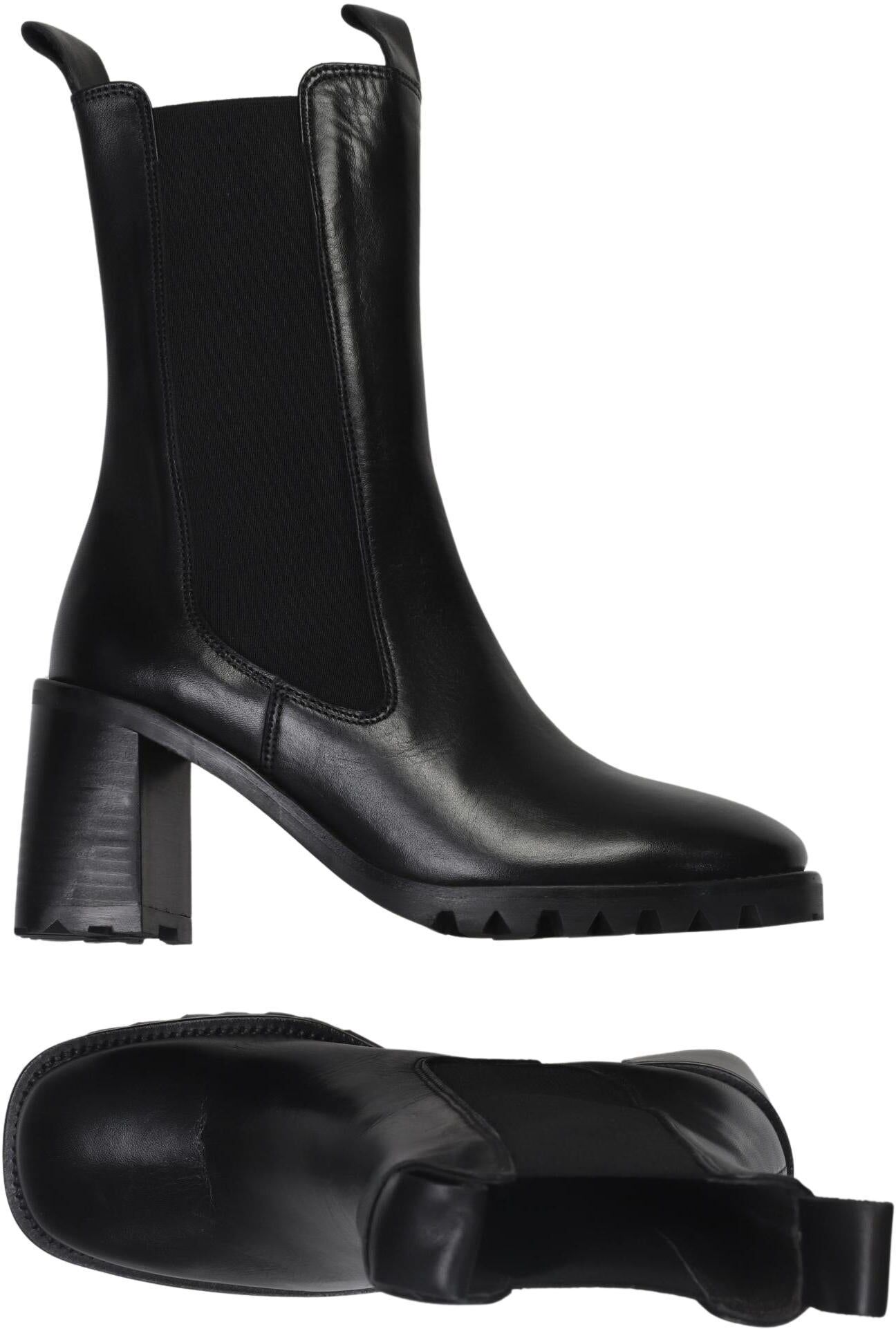 Billi Bi Damen Stiefel, Schwarz, Gr. EU 37, Leder - Second Hand