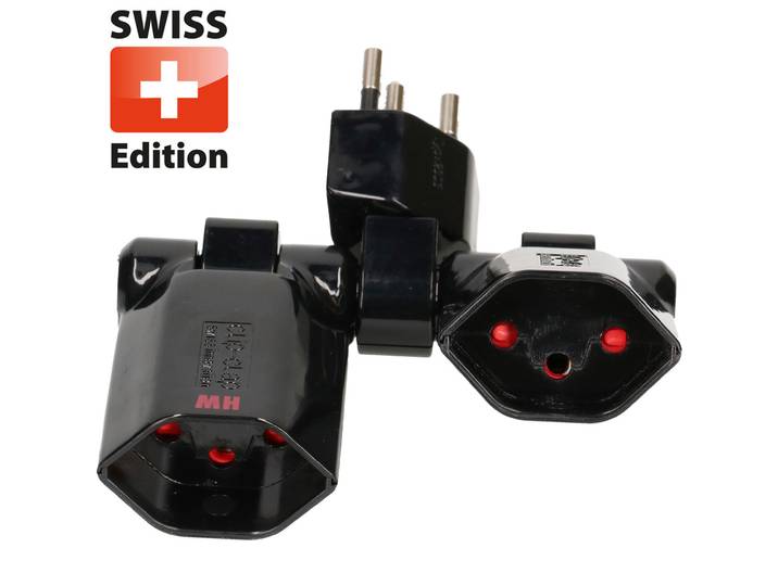 Clip Clap Abzweigstecker 2x Typ 13, 3-polig, schwarz, BS