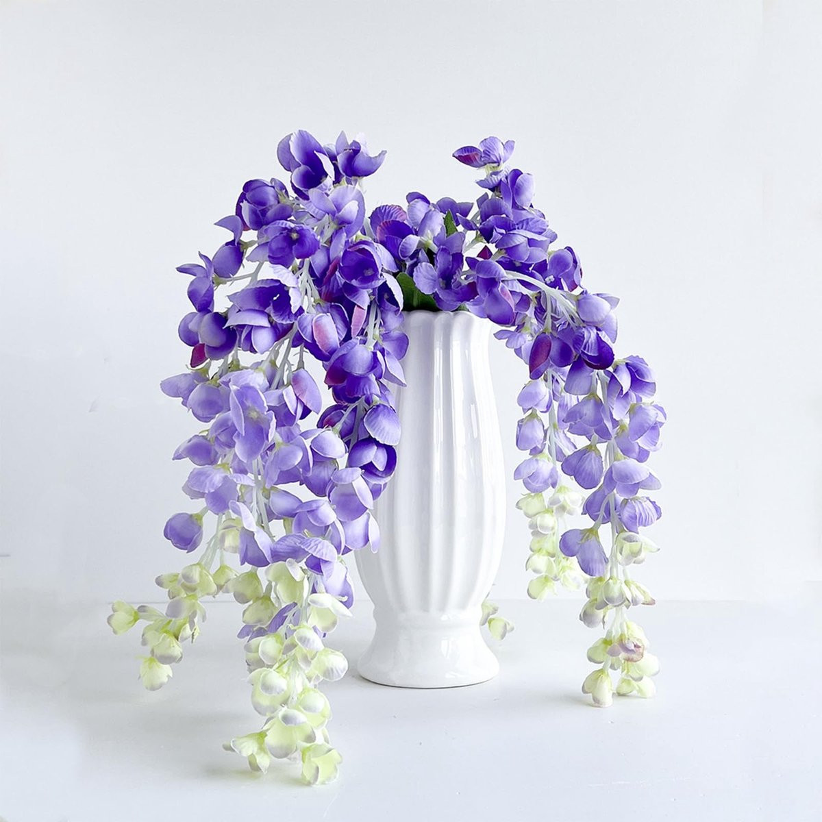 Dailygoods Kunstbloemen Boeket Wisteria - Drie Takken Perzik - UV-bestendig