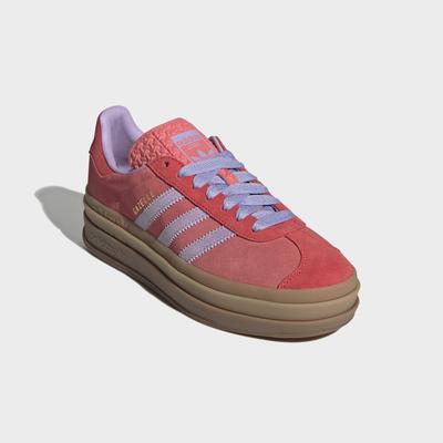 Sneaker ADIDAS ORIGINALS "GAZELLE BOLD", Damen, Gr. 36, rot (semi flash rot, powder plum, semi lucid rot), Leder, Schuhe Sneaker