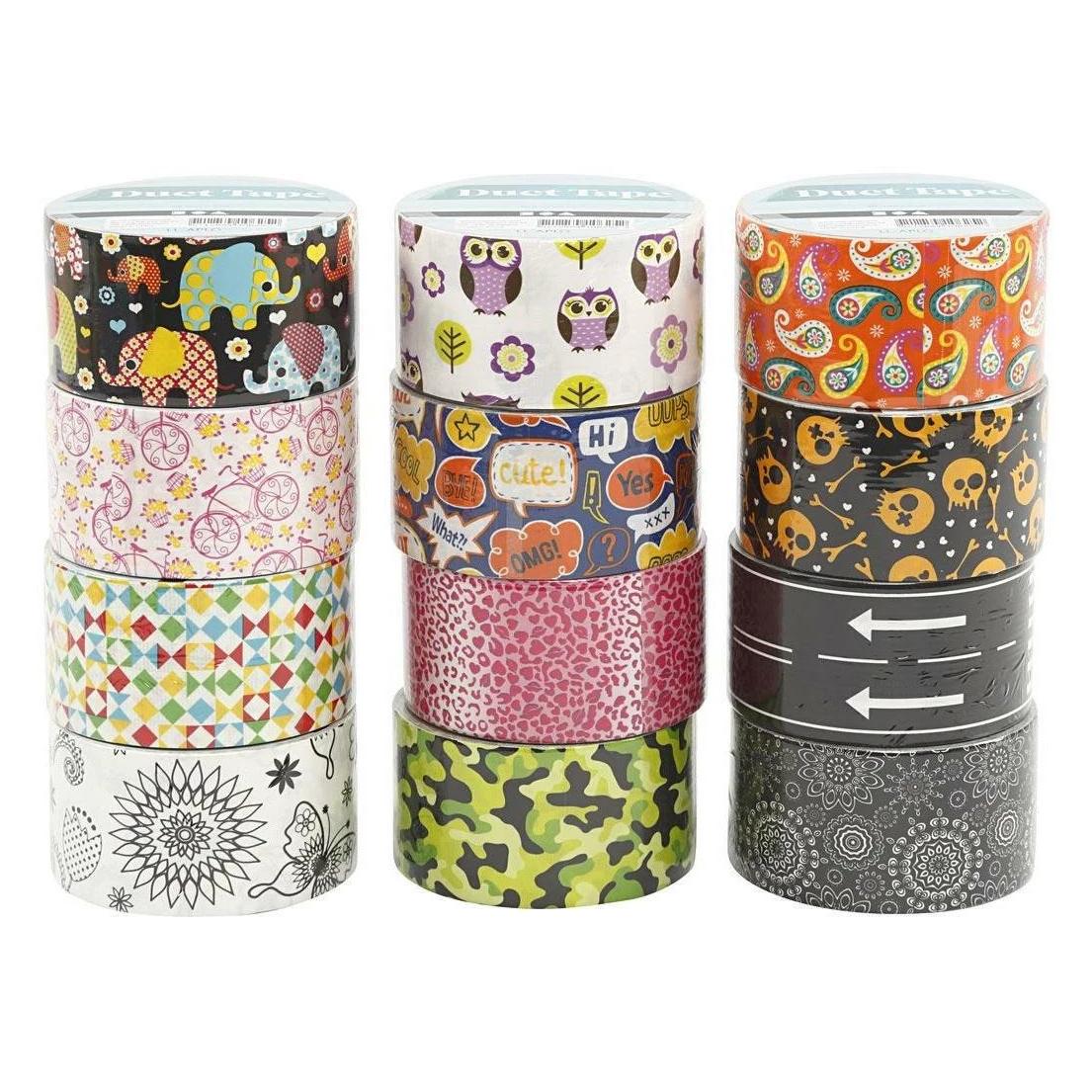 Creativ Company Gewebeband Duct Tape Muster 48 mm x 5 m, Mehrfarbig (48 mm) (24681)