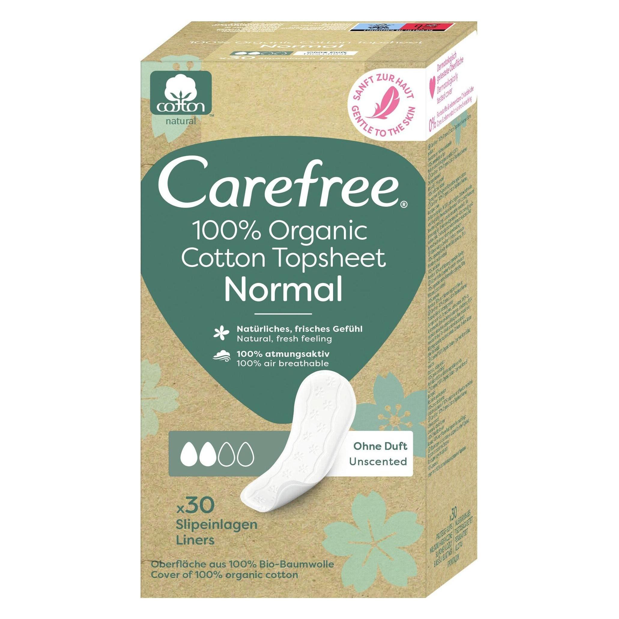 Carefree Organic Cotton Normal - Panty liners - 30.0pcs (30x) (3574661651408)