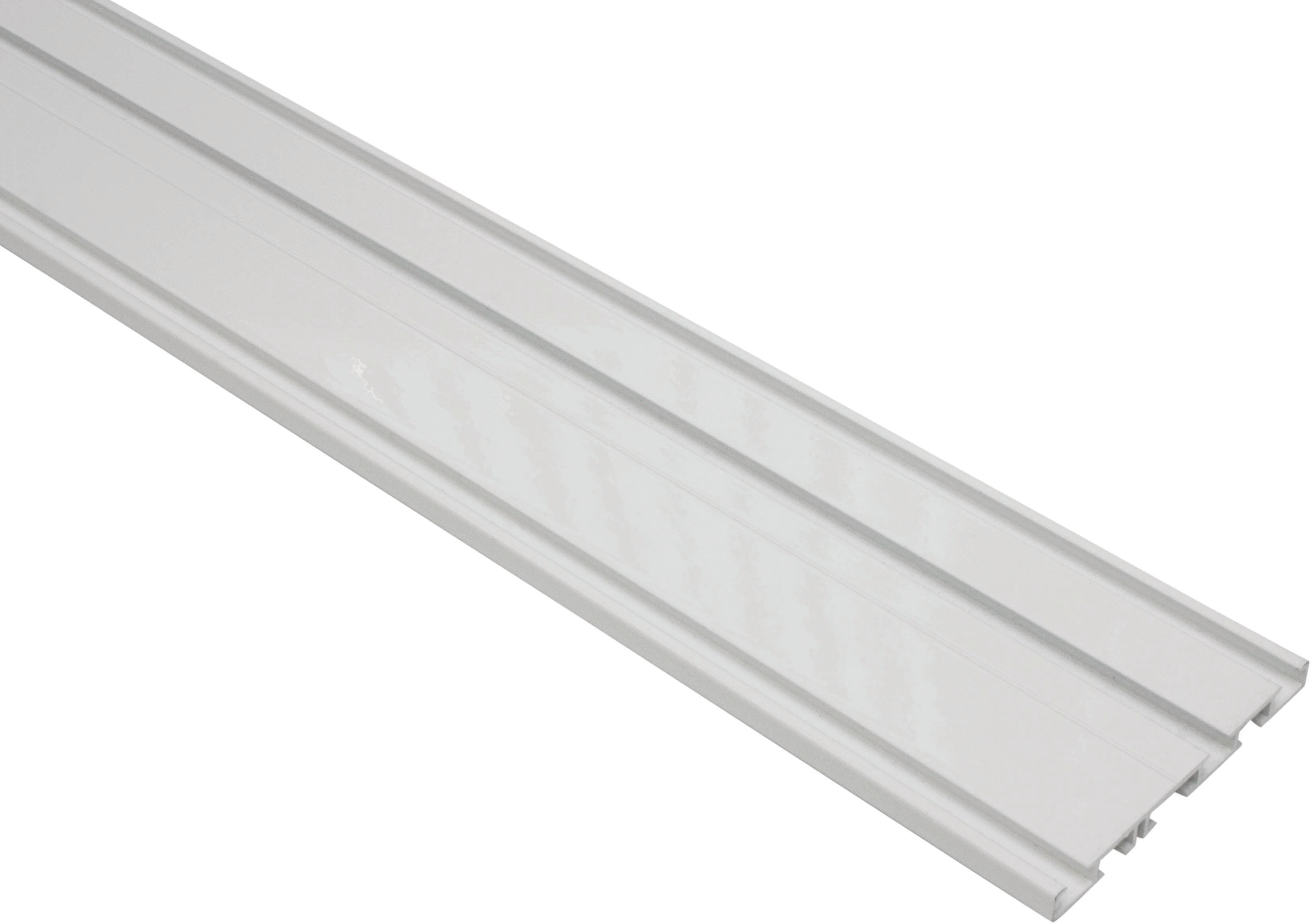 Vorhangschiene GARDINIA Gr. 1, weiss (weiß), L:150cm, Metall, Gardinenstangen, Vorhangschiene, Serie Aluminim-Vorhangschiene weiß B/L: 150cm, 3 läufig