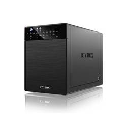 ICY BOX IB-RD3640SU3, RAID-Gehäuse für 4x 3,5 SATA HDD zu USB 3.0 + eSATA Host, EasySwap, RAID 0, 1, 3, 5, 10, spann., schwarz 20641