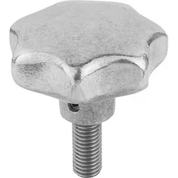 STERNGRIFF DIN6336 D=M08X20 D1=40 H=25, FORM:L, ALUMINIUM, KOMP:EDELSTAHL