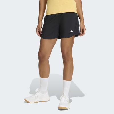 Shorts ADIDAS PERFORMANCE "WORKOUT ESSENTIALS 5INCH MIT HOHEM BUND", Damen, Gr. XS, N-Gr, schwarz, normal, gr., Obermaterial: 100% Polyester, Hosen Shorts