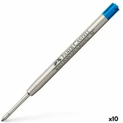 Faber-Castell, Ersatzpatronen + Tintenfass, 148741 Mittelblaue Kugelschreibermine 1 Stück (Blau, 1 Stk.)