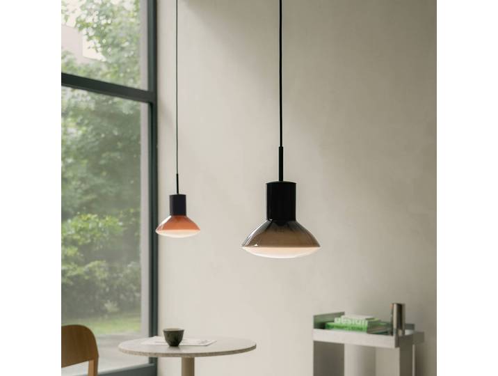 GRUPA Hängeleuchte Onda, dimmbar, violett / pink / rose, für Wohn- / Esszimmer, Aluminium, Design