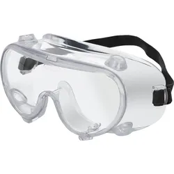 Schutzbrille, transparent, belüftet | PVC für leichte mechanische Stöße
