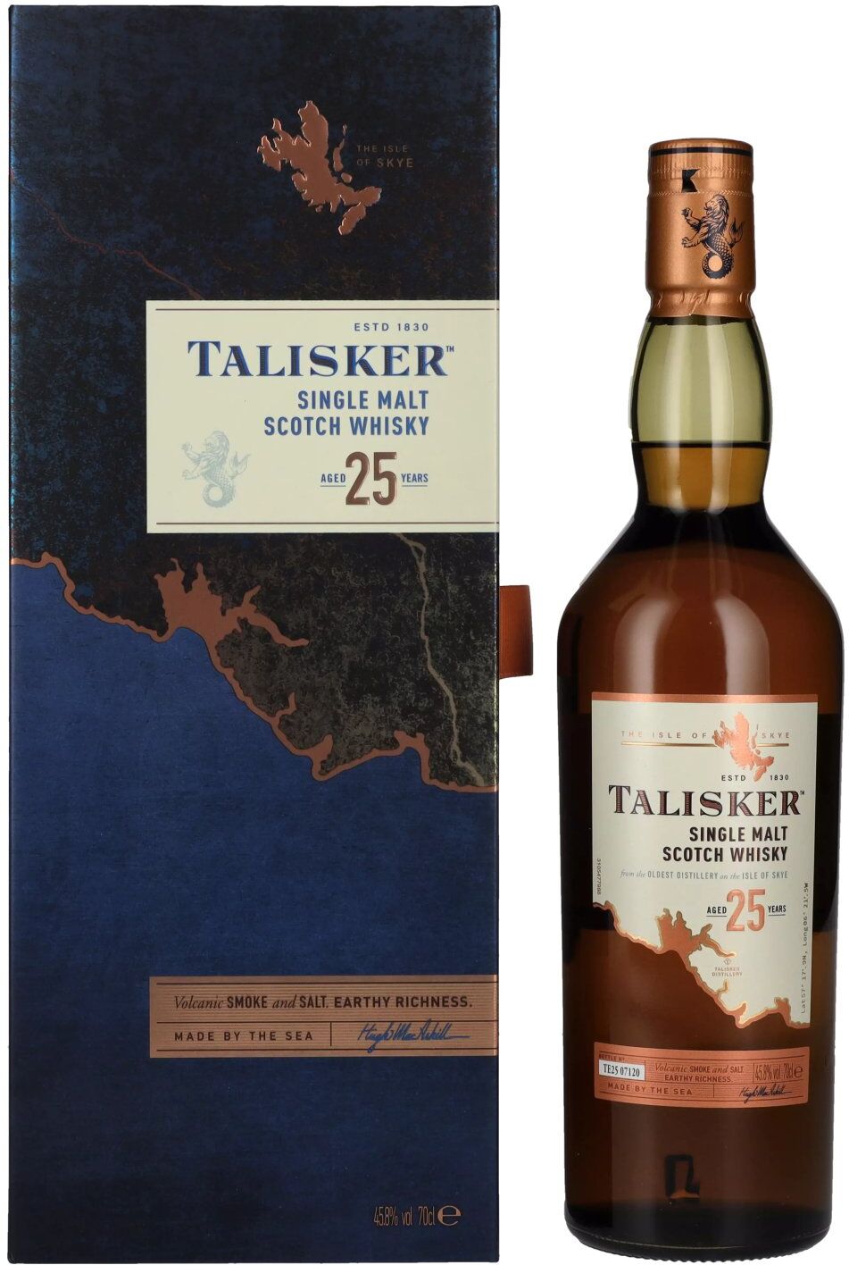 Talisker Whisky Talisker 25 Years Old Single Malt Whisky 45,8% Vol. 0,7l in Geschenkbox