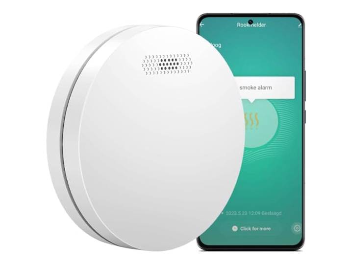 Aroha Smart Connect & Link Détecteur de Fumée Connecté - Batterie 10 Ans - App Tuya & Smart Life