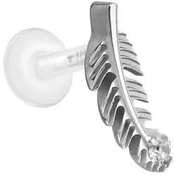 PTFE Labret mit Innengewinde + Titan-Aufsatz FEDER