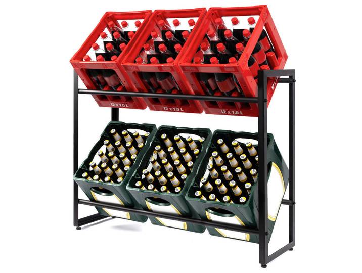 Floordirekt Flaschenregal Kenji, Silberfarben, Metall, 49.5x115.5x32.5 cm, Barzubehör & Weinzubehör, Weinregale