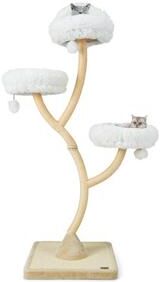 Costway 70 Inch Tall Cat Tree 4-Layer Cat Tower with 3 Perches and Dangling Balls-Beige