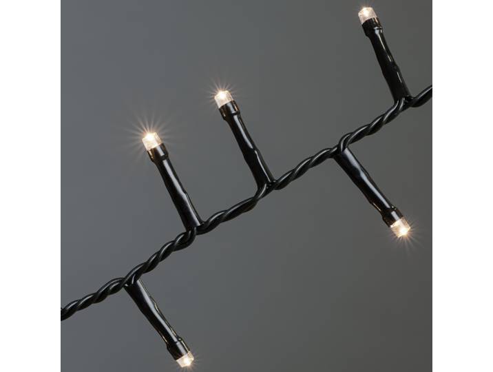 Konstsmide Micro LED Compactlights, 2000 warm weiße Dioden, 30V, Außen (IP44), schwarzes Kabel - 3872-100