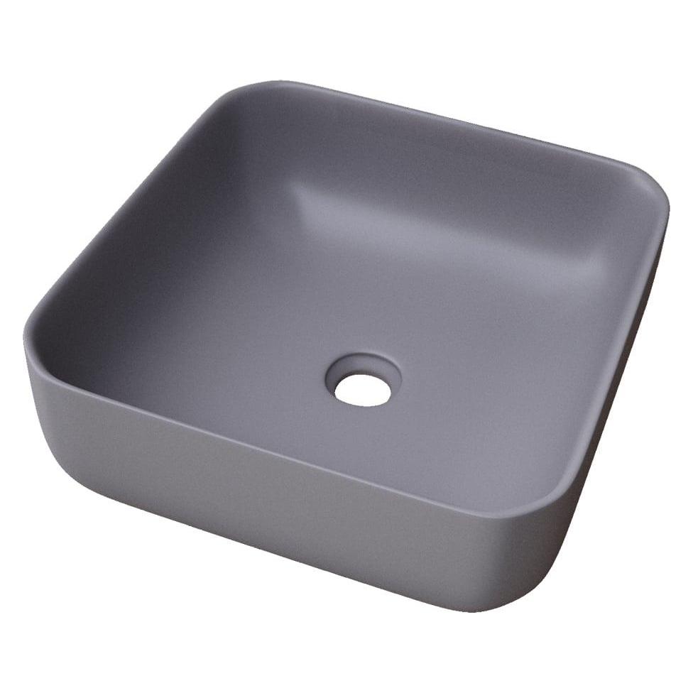 Masterjero WASHBASIN CATANIA 385X385X140 MATT GREY (LA500020GMSE)