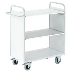 ROLLCART Bürowagen mit 2 Wänden grau, 118x107x50 cm