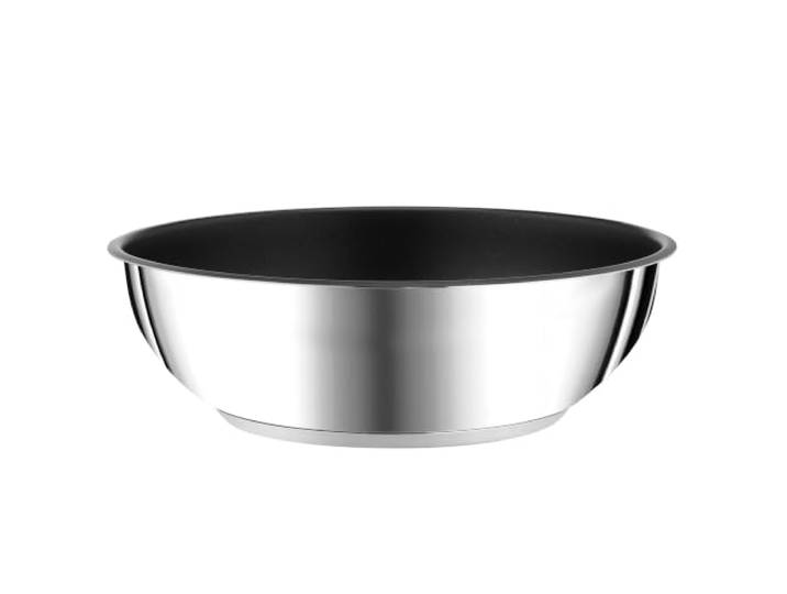 Tefal - Ingenio Preference Poêle Wok Acier Inoxydable - 26 cm Wok inox induction compatible four et frigo - Revêtement Titanium 6X antiadhésif - Poignée amovible brevetée - Empilable