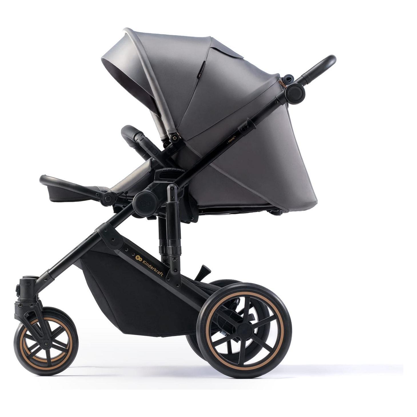 KinderKraft Kinderwagen Prime2 3in1 Mink Pro Shadow Grey (0 Monate - 3 Jahre) (49904051)