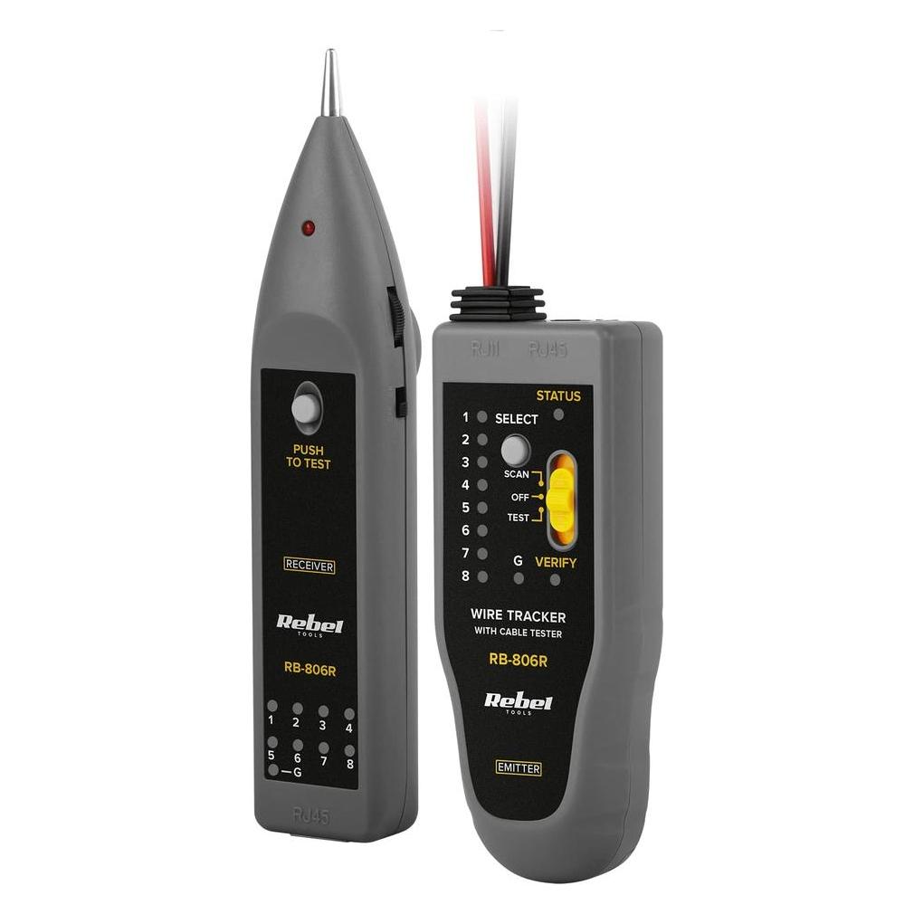 Rebel Tester linii telefonicznych szukacz par przewodów RB-806R (Kabeltester) (RB-806R)