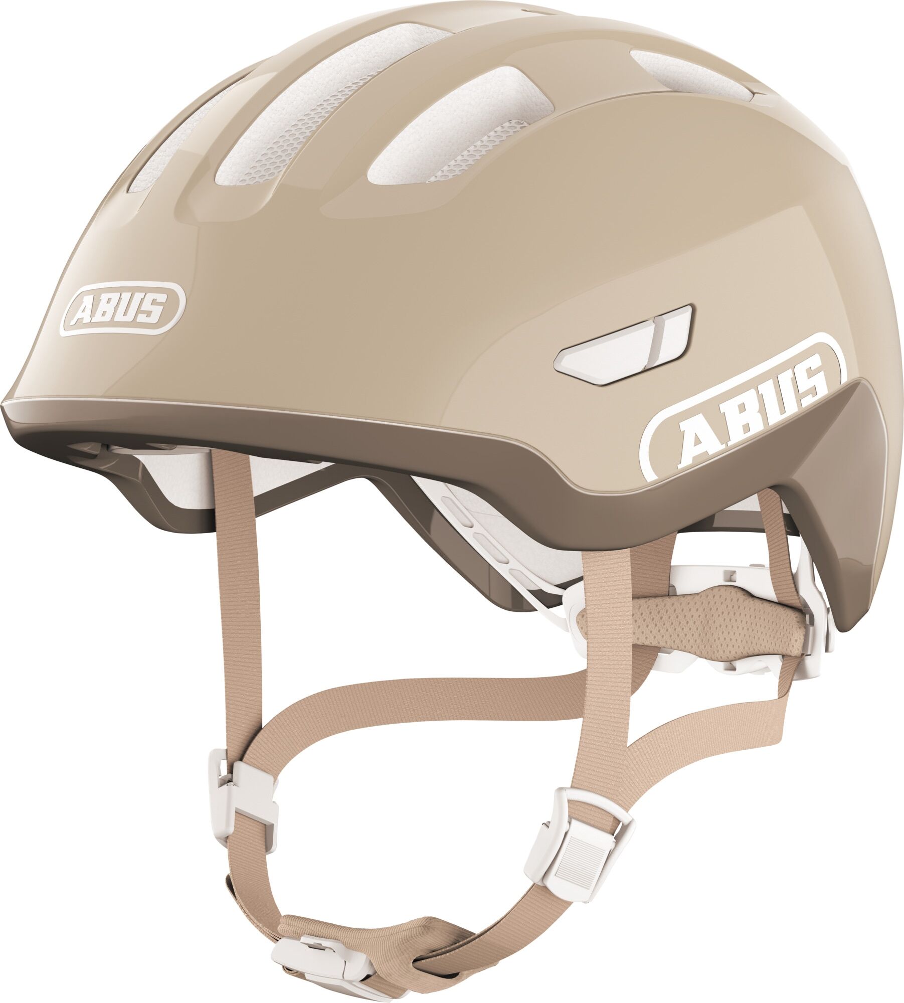 Fahrradhelm ABUS "SMILEY 3.0" Gr. M, beige (natur), Helme, M Kopfumfang: 50cm - 55cm