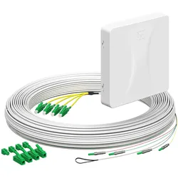 Kaiser KAI 4252043 Teilnehmeranschluss Gf-TA E3S Connect Aufputz 4xF LC/APC DX (Spleissbox), Zubehör Netzwerk