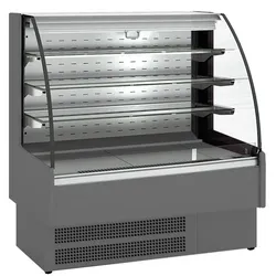 Offenes gekühltes regal schwarz, 3 regale 4 ebenen - 1300x730x1380 mm - 1670 W 230/1V - 24613137 Eurast