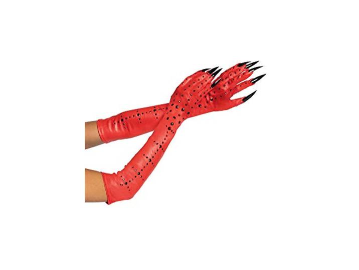 LEG AVENUE Rhinestone demon claw gloves, Einheitsgröße, 70 g