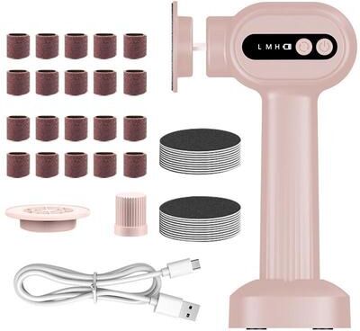 Everyday Crate SilkStep Electric Callus Remover Rechargeable Foot Grinder With LCD Display & 6 Speeds pink