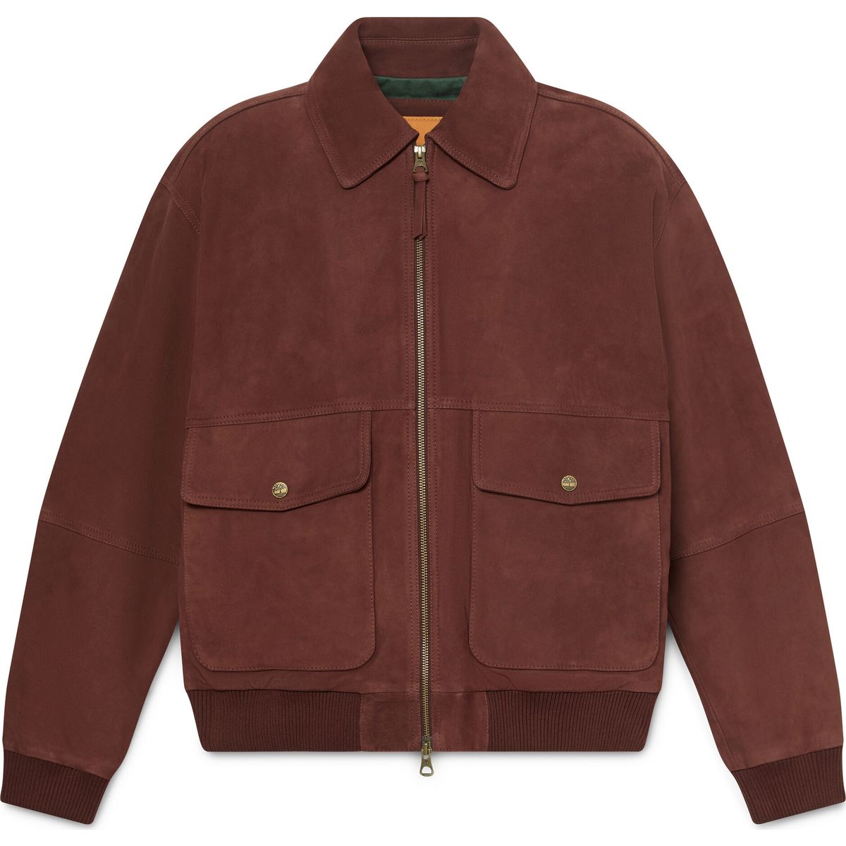 Timberland Mens Leather Bomber chicory coffee L TBC0YH7RAJD1-L